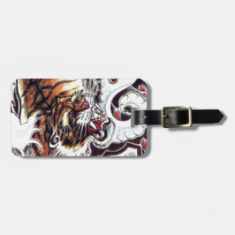 Japans tijgerTattoo Bagagelabel