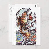 Japans tijgerTattoo Briefkaart (Voorkant / Achterkant)