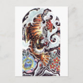 Japans tijgerTattoo Briefkaart (Voorkant)