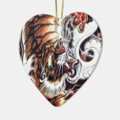 Japans tijgerTattoo Keramisch Ornament (Links)