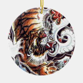 Japans tijgerTattoo Keramisch Ornament