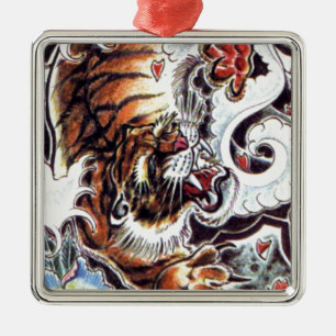 Japans tijgerTattoo Metalen Ornament