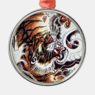 Japans tijgerTattoo Metalen Ornament
