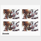Japans tijgerTattoo Rechthoekige Sticker (Vel)