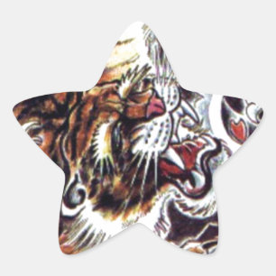 Japans tijgerTattoo Ster Sticker