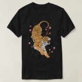  Japans tijgertraditioneel Aziatisch kunstwerk C T-shirt (Design voorkant)