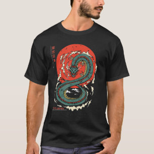 Japans Tokyo Dragon Aziatisch  Tattoo Neon Re T-shirt