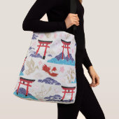 Japans Torii-patroon Crossbody Tas (Dichtbij)
