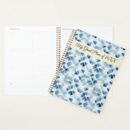 Japans Traditioneel Blauw Tie Dye Patroon No2 Planner