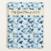 Japans Traditioneel Blauw Tie Dye Patroon No2 Planner (Voorkant)