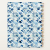 Japans Traditioneel Blauw Tie Dye Patroon No2 Planner (Achterkant)