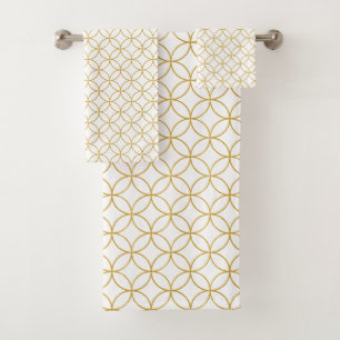 Japans traditioneel design2 — SHIPPO — wit en Bad Handdoek