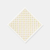 Japans traditioneel design2 — SHIPPO — wit en goud Servet (Hoek)