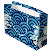 Japans traditioneel golfpatroon groot cadeauzakje (Achterkant Gekanteld)