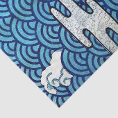 Japans traditioneel golfpatroon tissuepapier (Detail)