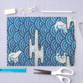 Japans traditioneel golfpatroon tissuepapier (Craft)