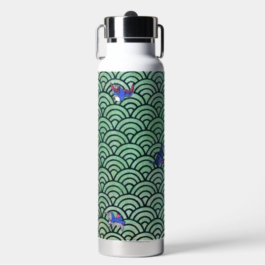 Japans traditioneel golfpatroon waterfles (Voorkant)
