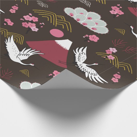 Japans traditioneel naadloos doedelpatroon met cadeaupapier (Hoek)