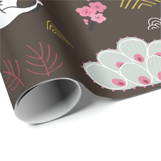 Japans traditioneel naadloos doedelpatroon met cadeaupapier (Rol Hoek)