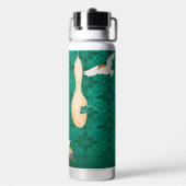 Japans Traditioneel Patroon & Kleine Vogel Waterfles (Achterkant)