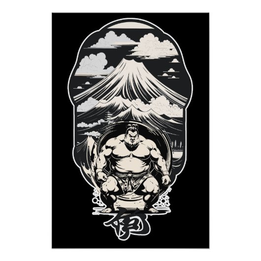 Japans traditioneel sumo worstelen perfect poster (Voorkant)
