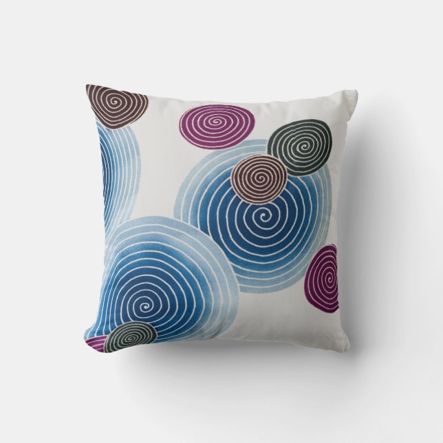 Japans traditioneel wervelpatroon kussen (Voorkant)