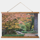 Japans Tuin Herfst Blad Kleur Landschap Hangend Wandkleed (Voorkant)