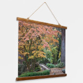 Japans Tuin Herfst Blad Kleur Landschap Hangend Wandkleed (Gebogen)