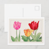 Japans Tulip Woodblock Print Briefkaart (Voorkant / Achterkant)