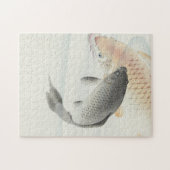 Japans-twee-karp Waterverf kunst Legpuzzel (Horizontaal)