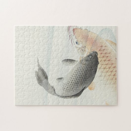 Japans-twee-karp Waterverf kunst Legpuzzel (Horizontaal)