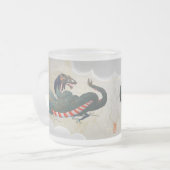 Japans Twin Dragons Frosted Glass Mok (Voorkant links)