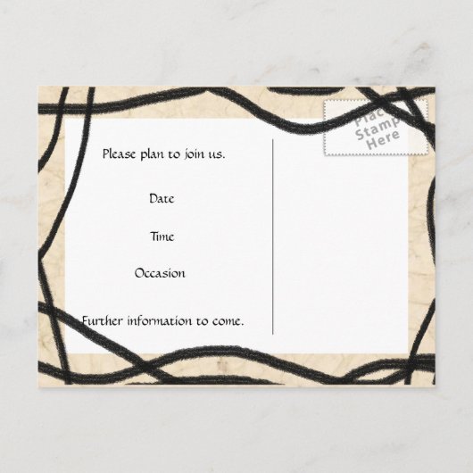  japans uil bewaar de datum aankondigingskaart (Achterkant)