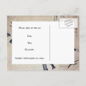  japans uil bewaar de datum aankondigingskaart (Achterkant)