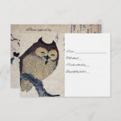 Japans Uil rsvp met enveloppen (Voorkant / Achterkant)