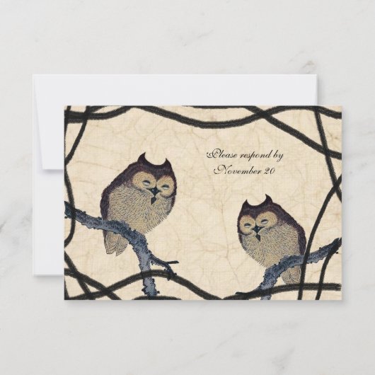 Japans Uil rsvp met enveloppen (Achterkant)