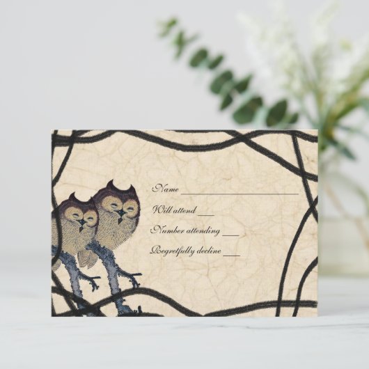  Japans Uil rsvp met enveloppen (Staand voorkant)