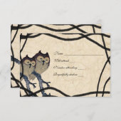 Japans Uil rsvp met enveloppen (Voorkant / Achterkant)