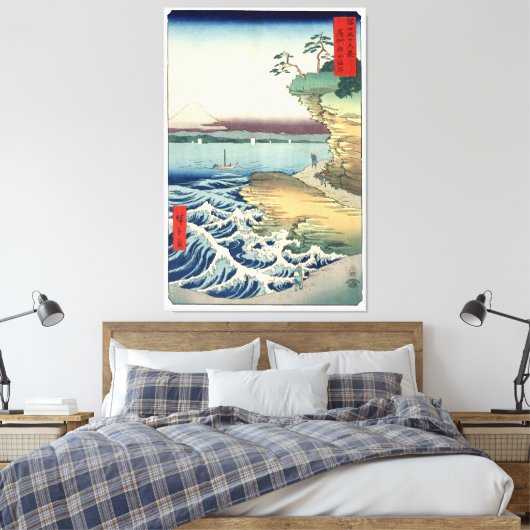 Japans Ukiyo-e Art Boushu hota no kaigan Canvas Afdruk (Insitu (Slaapkamer))