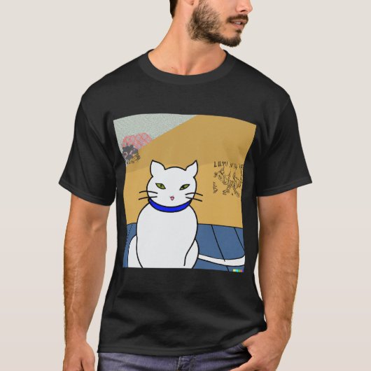 Japans Ukiyo-e Cat Original Artwork T-shirt (Voorkant)