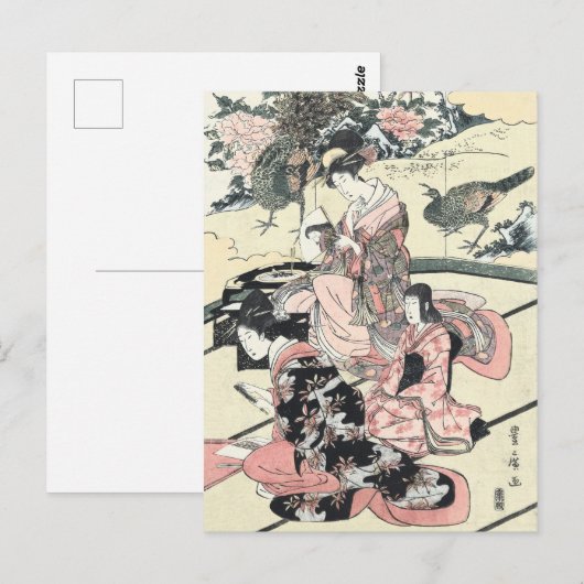 Japans ukiyo-E Daimyo geen okuzashiki door Briefkaart (Voorkant / Achterkant)