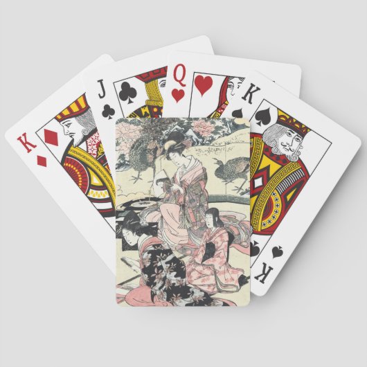 Japans Ukiyo-e Daimyo geen okuzashiki van Toyohiro Pokerkaarten (Achterkant)