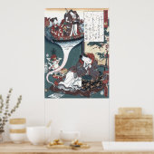 Japans ukiyo-E de Brug van Dromen, Genji Poster (Keuken)
