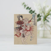 Japans ukiyo-E Hangakujo door Yoshitoshi Briefkaart (Staand voorkant)