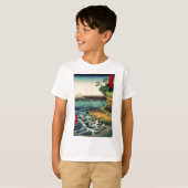  Japans Ukiyo-e Mt. Fuji 房 田 ノ 岸 州 T-shirt (Voorkant volledig)