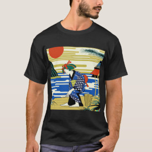 Japans Ukiyo-e Origineel Kunstwerk T-shirt