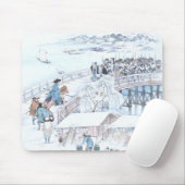 Japans ukiyo-E van 47 Ronin op de Brug Ryogoku Muismat (Met muis)