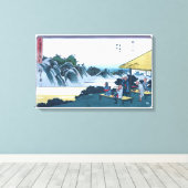 Japans ukiyo-E van de Berg Fudesute Canvas Afdruk (Insitu (Houten vloer))