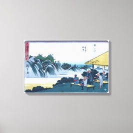 Japans ukiyo-E van de Berg Fudesute Canvas Afdruk