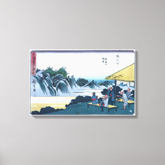 Japans ukiyo-E van de Berg Fudesute Canvas Afdruk (Voorkant)